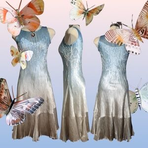 Komarov Luxury Designer Flare pleated Dress Size S